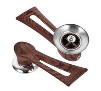 LIFKOME 2 Pièces Lot de 2 Boutons de Remplacement pour Couvercle de Casserole Universels, Motif Bois, Grand Format, Acier Inoxydable Résistant à la Chaleur, pour Ustensiles Cuisine et