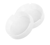 LIFKOME 2 pièces Lot de Cendriers Blancs Anti-Chute Plastique Incassable Porte-cigares Ronde Résistante Aux Chocs pour Intérieur et Extérieur Bureau Café Table Coupe-Vent