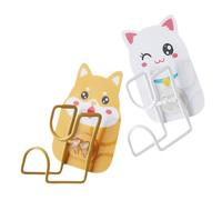 LIFKOME 2 Pièces Lot de Crochets Muraux Adhésifs et Inoxydable Design Animal Mignon sans Perçage Support Solide pour Salle de Bain Cuisine et Chambre