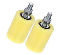 LIFKOME 2 pièces Lot de Galets Nylon pour Portail Coulissant Roulettes Rail Coulissant Robustes pour Portes Lourdes Roulettes Porte Garage Silencieuses et Durables Guidage Facile et