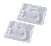 LIFKOME 2 pièces Moule Silicone pour Résine Époxy Moule DIY pour Support Téléphone et Présentoir Design Artisanal pour Bureau et Salon