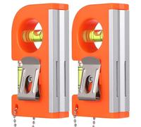 LIFKOME 2 pièces Niveau à Bulle Photo Cadre Alliage Aluminium Magnétique Portable Précis pour Suspension et Mesure Horizontale