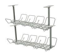 LIFKOME 2 pièces Organisateur de Câbles Bureau pour Gestion sans Perçage Rangement Multiprises Support de Câble Vert Foncé Optimisation Espace Bureau