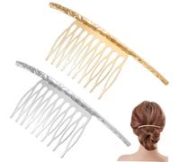LIFKOME 2 pièces Peigne à Cheveux pour Filles Accessoires Capillaires Délicats Or et Peignes Simples pour Style Élégant et