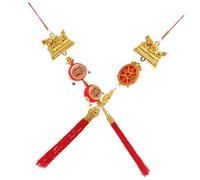 LIFKOME 2 Pièces Pendants à Gland Chinois pour Nouvel an Décoration de Porte Entrée Festival Style Traditionnel