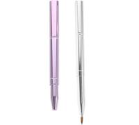 LIFKOME 2 pièces Pinceau Maquillage Double-embout Rétractable Brosse Lèvres et Correcteur Compacte Outils Cosmétiques Multifonctions pour Fond de Teint et Mélange Couleur Aléatoire