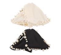 LIFKOME 2 Pièces Pinces à Cheveux Satinées avec Perles Faux pour Cheveux Épais Pince Triangle Antidérapante Élégante Vintage pour Femmes Maintien Fort pour Usage Quotidien et Événements