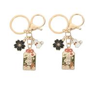 LIFKOME 2 pièces Porte Clés Créatif Sakura Lapin Lot de Charm Bague Mignon pour Sac à Dos Porte Femme Design et Distinctif