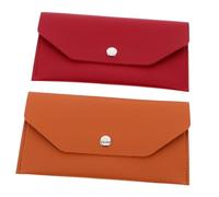 LIFKOME 2 pièces Portefeuille Enveloppe Budget PU Cuir Porte-Billets Long Rectangulaire Réutilisable pour Gestion Financière Homme Femme Mariage Anniversaire