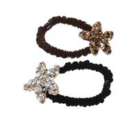 LIFKOME 2 Pièces Rhinestone Sea Star Hair Scrunchies Crystal Elastic Ponytail Ties For Women High Elasticity No Damage Hair Bands Stylish Accessories For Parties And Casual Wear