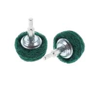 LIFKOME 2 Pièces Roue Abrasive Champignon pour Outil Rotatif Tampon à Récurer Vert pour Polissage et Décapage Métal Accessoire pour Ponçage et Nettoyage de Surface