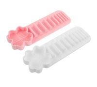 LIFKOME 2 Pièces Silicone Makeup Brush Holder Multifunctional Wall-mounted Drying Rack Organizer With Suction Cup For Cleaning And Storing Brushes