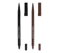 LIFKOME 2 pièces Stylo Colorant Alimentaire Double Pointe pour Glaçage et Biscuits Stylo Comestible DIY Fondant Cookies Pâtisserie Marqueur Pigment Édible Noir et Marron