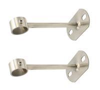 LIFKOME 2 pièces Support de Tringle Rideau Plafond Acier Inoxydable Support Robuste pour Barre de Penderie ou Balcon Fixation Anti-tremblement pour Rideaux Lourds