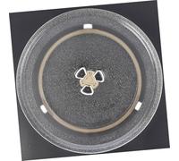 LIFKOME 2 Pièces Support Micro Ondes avec Anneau Rotatif et Roues Accessoire Matériau Alimentaire Support Stable pour Plateau Tournant Compatible Micro Ondes Standard