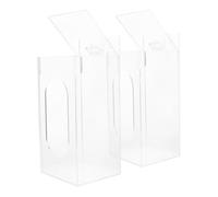 LIFKOME 2 Pièces Support Mural pour Boîte à Mains Organisateur Acrylique Transparent sans Perçage Distributeur à Deux Compartiments Rangement Pratique pour Mur ou Table