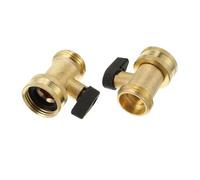 LIFKOME 2 pièces Vannes à Bille Laiton Solide pour Tuyau Arrosage Valves Arrêt Robustes et Étanches Connexion Facile avec Poignée Ergonomique Lot pour Jardin