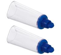 LIFKOME 2 Pièces Ventouse à Vide Outils de Ventouses Chinoises en Plastique Bleu, Stérilisable à L'eau Chaude, Forme Arquée, pour Moxibustion Domestique et Thérapie Vide