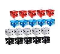 LIFKOME 20 pièces Ballons Aluminium Forme Dé à Jouer Rouge Bleu Blanc Noir Décoration Festive pour Anniversaire et Fête Thème