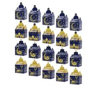 LIFKOME 20 Pièces Boîtes à Bonbons Eid Mubarak Carton Recy oîtes Cadeau Ramadan Motifs Mosquée Lune Étoile Château Friandises Fête Anniversaire et Célébrations Musulmanes
