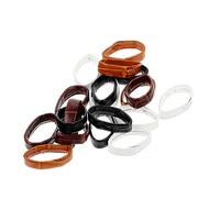 LIFKOME 20 Pièces Bracelet de montre en cuir anneaux de bande de montre remplacement bague de montre boucles de bracelet en cuir bagues de montre résistantes à l'usure