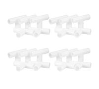 LIFKOME 20 Pièces Connecteur D'armoire à Chaussures en Plastique Blanc, T | Installation Simple, Stabilité Renforcée, Usage Rangement et Organisation de Placard, pour Tubes de 2cm
