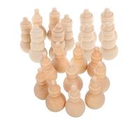 LIFKOME 20 Pièces Mini Snowman Wooden Dolls For Crafts Unpainted Blank Peg Dolls Durable Wood Christmas Painting Activity Ornaments For Diy Art Projects
