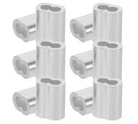 LIFKOME 200 Pièces Double-hole Aluminum Wire Rope Clip Clamp Corrosion-resistant Steel Cable Connector Sleeve For Enhanced Load Bearing And Quick Installation