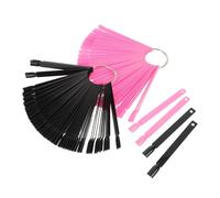 LIFKOME 200 pièces Palette de Présentation Ongles Éventail Bâtons Échantillons pour Nail Art Support Couleur Vernis Noir et Rose Organisation Professionnelle Salon