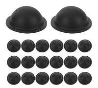 LIFKOME 20pcs Repose-Pieds Ronds en PP pour Valise, Accessoires de Protection Légers et Stables, Kit de Réparation pour Bagages de Voyage Noir Minimaliste