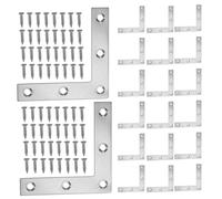 LIFKOME 24 Pièces Équerres Angle Acier Inoxydable avec Vis Supports Robustes pour Stabilisateur de Meubles Renforts pour Armoires de Table et Étagères
