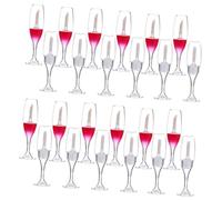 LIFKOME 24 pièces Lip Gloss Tubes Empty Plastic Lip Bottles Wine Glass Shape And Makeup Artists Portable Transparent Set