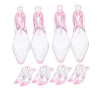 LIFKOME 24 Pièces Lot de Pendentifs Mini Talons Hauts Acrylique Transparent Rose Décorations Suspendues Polyvalentes pour Fête de Révélation de Genre Bijoux DIY et Accessoires pour