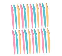 LIFKOME 24 Pièces Rasoirs à Sourcils Acier Inoxydable Lames Manuelles Légères pour Modelage Précis Outils de Toilettage Unisexes Mélange de