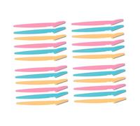 LIFKOME 24 Pièces Rasoirs à Sourcils Acier Inoxydable Manuel Coupe-précis pour Modelage Lames Durables et Légères Mixte Outils de Toilette et Hommes