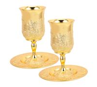 LIFKOME 2ensembles Coupe De Bénédiction pour Église avec Plateau à Vin pour Coupe De Fête De Shabbat Et Havdalah