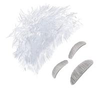 LIFKOME 2ensembles Perruque Blanche Courte De Scientifique Avec Sourcils Et Moustache Pour Costume De Cosplay Halloween Accessoires De