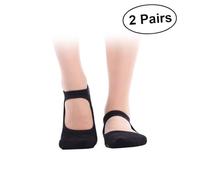 LIFKOME 2paires Lot De Chaussettes Yoga Femme Sans Doigts Avec Points Gel Pour Absorption Et Stabilité Pour Pilates Et Exercices Intérieurs