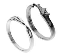 LIFKOME 2Pcs Angel Diable Ailes Ouvertes Bague Ouverte pour Hommes Et Femmes de Dragon Aile Ajustable Noir Blanc Couple Gaie Bijou de Bijoux