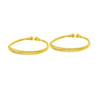 LIFKOME 2pièces Bracelet Ouvert Chic Laiton Simulé Babysbreath Bangle Délicat Style Mat Et Bijoux Élégants Pour Toutes Occasions