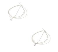 LIFKOME 2pièces Chaîne De Front Cristal Avec Accessoire De Cheveux Pour Mariée Design Élégant Forme De Eau Pour Cérémonies Et Événements Spéciaux