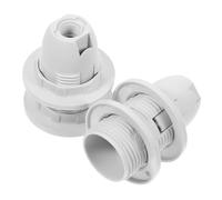 LIFKOME 2pièces Douille Ampoule à Filetage Complet Lot De Plastique Blanc Pour Lampadaire De Table Et Lustre Remplacement Rechange