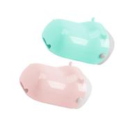 LIFKOME 2pièces Extension De Robinet Pour Garçon Fille Guide De Robinet Avec Motif Dessin Lot Pour Poignée Évier Rose Et Vert