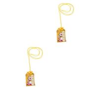LIFKOME 2pièces Omamori De Bénédiction Pour Traditionnelle Jaune Accessoire De à Suspendre