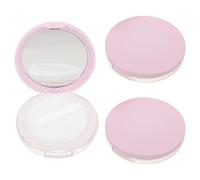 LIFKOME 3 Ensembles Boîte à Poudre Vide Rechargeable avec Miroir et Houppette Compacte Rose Portable pour Maquillage Coffret Poudre Multifonction pour Retouches Voyage