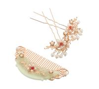 LIFKOME 3 Pièces Accessoires Cheveux Chinois Acétate Ensemble Peigne et Épingles Traditionnelles pour Mariages Hanfu et Fêtes Style Ancien Élégant et Maintien Ferme