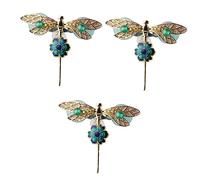 LIFKOME 3 Pièces accessoires de broche goupille épingle à nourrice épingles accessoires de déguisements écharpe om or libellule Dragon broche de dame broches pour la mode féminine alliage