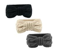 LIFKOME 3 Pièces Bandeaux Hiver Chauds Pour Femme Headbands Cache-oreilles Tricotés Couvre-chefs Épais Pour Cheveux