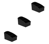 LIFKOME 3 Pièces Boîte De Rangement Pour Sachets De Thé Porte-sucre Avec Couvercle Accessoires Thé Glacé Café Comptoir Bar Réutilisable Papeterie Filtre Boutique Black Abdos