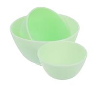 LIFKOME 3 Pièces Bol En Silicone Brillant à Lèvres Outil Cosmétique Diy Bols à Goûter Réutilisables Articles De Spa Soin Du Visage Bols De Spa Pour Les Soins Du Visage Gel De Silice Green